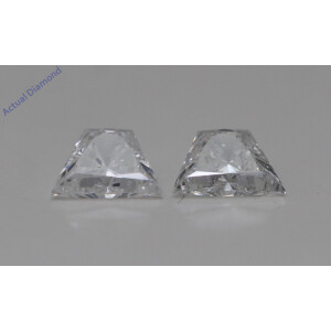 A Pair Of Trapezoid Brilliant Cut Loose Diamonds (0.56 Ct,F Color,Si1-Si2 Clarity)