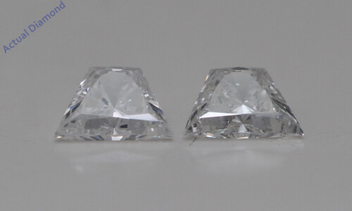 A Pair Of Trapezoid Brilliant Cut Loose Diamonds (0.56 Ct,F Color,Si1-Si2 Clarity)