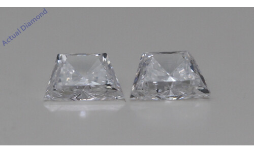 A Pair Of Trapezoid Brilliant Cut Loose Diamonds (0.48 Ct,E Color,Vs2-Si1 Clarity)
