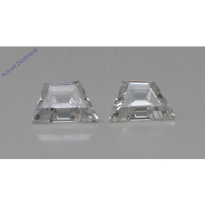 A Pair Of Trapezoid Step Cut Cut Loose Diamonds (0.55 Ct,I Color,Vs1 Clarity)