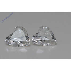 A Pair Of Heart Cut Loose Diamonds (0.84 Ct,I Color,Vs1 Clarity)