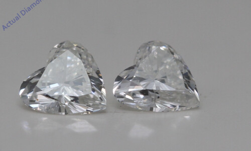 A Pair Of Heart Cut Loose Diamonds (0.84 Ct,I Color,Vs1 Clarity)
