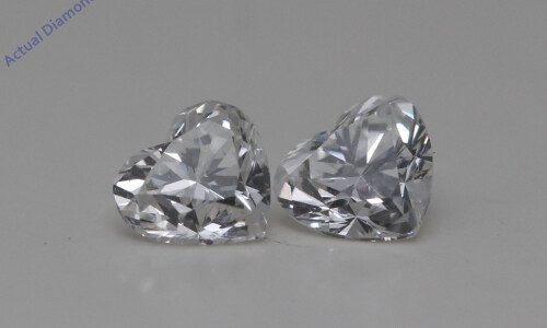 A Pair Of Heart Cut Loose Diamonds (0.76 Ct,I Color,Vs2-Si1 Clarity)