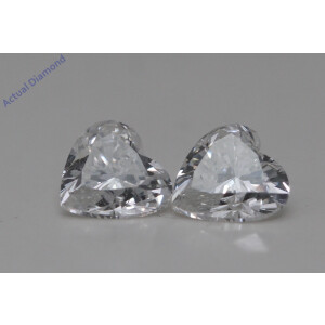 A Pair Of Heart Cut Loose Diamonds (0.79 Ct,H Color,Vs2-Si1 Clarity)