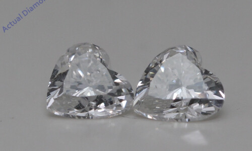 A Pair Of Heart Cut Loose Diamonds (0.79 Ct,H Color,Vs2-Si1 Clarity)
