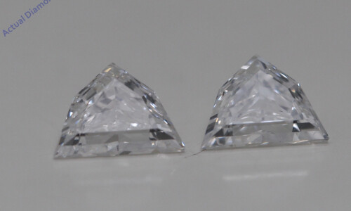 A Pair Of Half Moon Cut Loose Diamonds (0.8 Ct,E Color,Vs1-Vs2 Clarity)