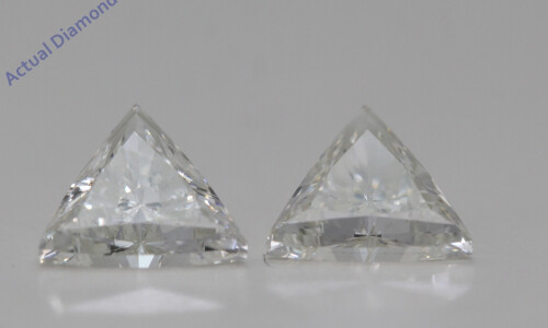 A Pair Of Triangle Cut Loose Diamonds (1.92 Ct,I Color,Si1 Clarity)