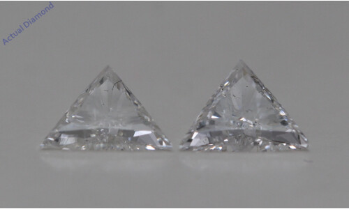 A Pair Of Triangle Cut Loose Diamonds (0.61 Ct,G Color,Si2 Clarity)