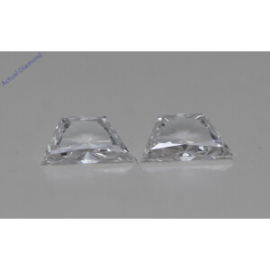A Pair Of Trapezoid Brilliant Cut Loose Diamonds (0.39 Ct,E Color,Vs1-Vs2 Clarity)