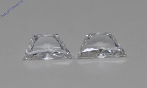 A Pair Of Trapezoid Brilliant Cut Loose Diamonds (0.39 Ct,E Color,Vs1-Vs2 Clarity)