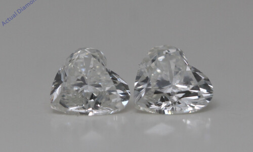 A Pair Of Heart Cut Natural Mined Loose Diamonds (0.75 Ct,I Color,Vs1-Vs2 Clarity)