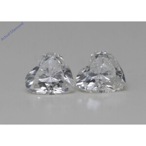 A Pair Of Heart Cut Natural Mined Loose Diamonds (0.76 Ct,I Color,Si2 Clarity)