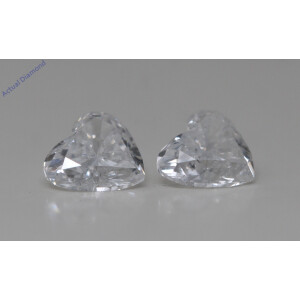A Pair Of Heart Cut Natural Mined Loose Diamonds (0.8 Ct,E Color,Si1-Si2 Clarity)