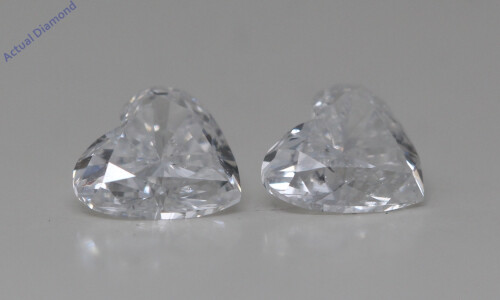 A Pair Of Heart Cut Natural Mined Loose Diamonds (0.8 Ct,E Color,Si1-Si2 Clarity)