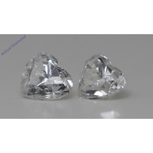A Pair Of Heart Cut Natural Mined Loose Diamonds (0.81 Ct,I Color,Vs1 Clarity)