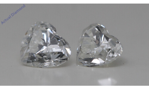 A Pair Of Heart Cut Natural Mined Loose Diamonds (0.81 Ct,I Color,Vs1 Clarity)