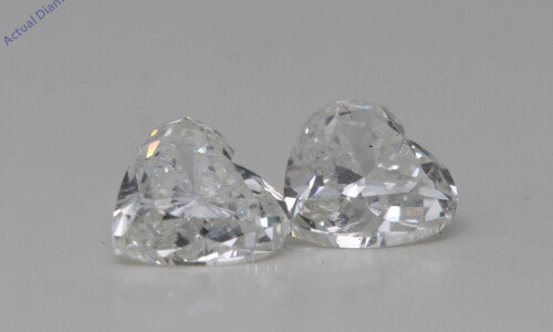 A Pair Of Heart Cut Natural Mined Loose Diamonds (0.83 Ct,I Color,Si2 Clarity)