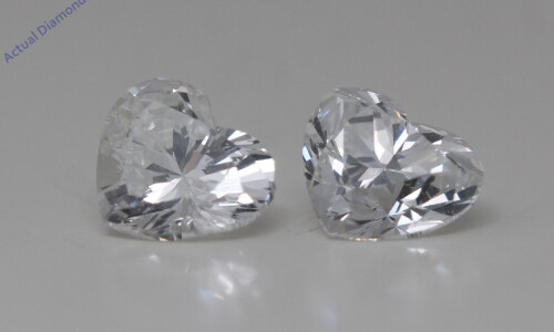 A Pair Of Heart Cut Natural Mined Loose Diamonds (0.91 Ct,F Color,Vs2-Si1 Clarity)