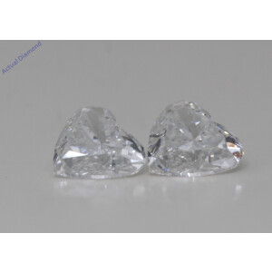 A Pair Of Heart Cut Natural Mined Loose Diamonds (0.91 Ct,G Color,Si1-Si2 Clarity)