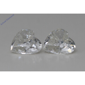 A Pair Of Heart Cut Natural Mined Loose Diamonds (0.92 Ct,I Color,Si1-Si2 Clarity)