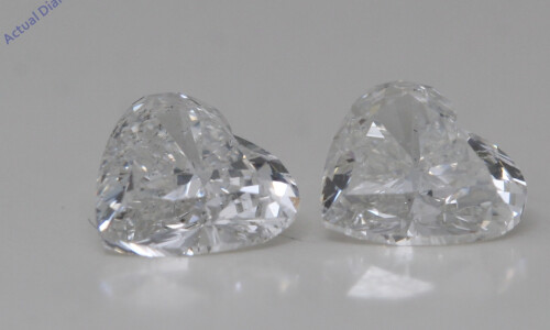 A Pair Of Heart Cut Natural Mined Loose Diamonds (0.93 Ct,G Color,Si1 Clarity)