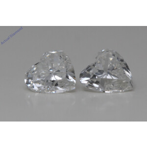 A Pair Of Heart Cut Natural Mined Loose Diamonds (1.06 Ct,H Color,Vs2-Si1 Clarity)