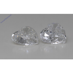 A Pair Of Heart Cut Natural Mined Loose Diamonds (1.18 Ct,F Color,Vs2-Si1 Clarity)