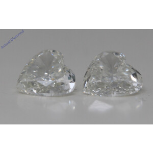A Pair Of Heart Cut Natural Mined Loose Diamonds (1.3 Ct,I Color,Vs2-Si1 Clarity)