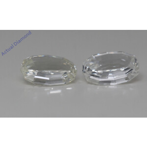 A Pair Of Oval Step Cut Natural Mined Loose Diamonds (1.35 Ct,H Color,Vvs2 Clarity)