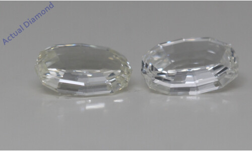 A Pair Of Oval Step Cut Natural Mined Loose Diamonds (1.35 Ct,H Color,Vvs2 Clarity)