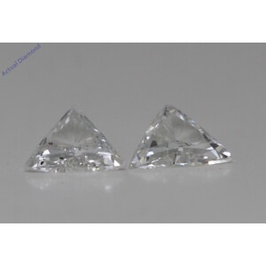 A Pair Of Triangle Cut Natural Mined Loose Diamonds (0.53 Ct,H Color,Vs2-Si1 Clarity)