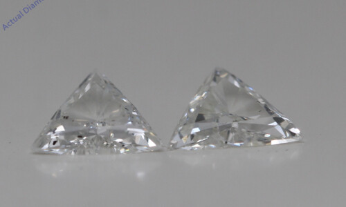A Pair Of Triangle Cut Natural Mined Loose Diamonds (0.53 Ct,H Color,Vs2-Si1 Clarity)