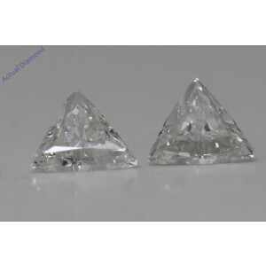 A Pair Of Triangle Cut Natural Mined Loose Diamonds (0.68 Ct,I Color,Si2 Clarity)