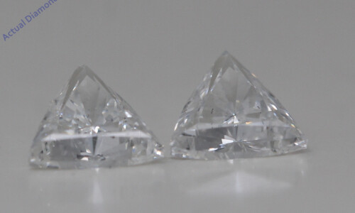 A Pair Of Triangle Cut Natural Mined Loose Diamonds (0.75 Ct,F Color,Vs2-Si1 Clarity)