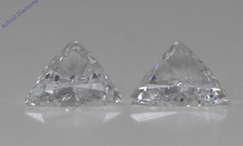A Pair Of Triangle Cut Natural Mined Loose Diamonds (0.78 Ct,E Color,Si1-Si2 Clarity)