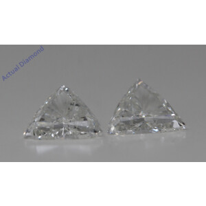 A Pair Of Trilliant Cut Natural Mined Loose Diamonds (1.55 Ct,I Color,Vs2-Si1 Clarity)