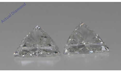 A Pair Of Trilliant Cut Natural Mined Loose Diamonds (1.55 Ct,I Color,Vs2-Si1 Clarity)