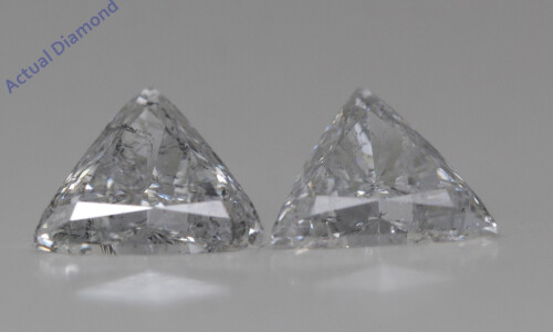 A Pair Of Triangle Cut Natural Mined Loose Diamonds (1.69 Ct,F Color,Si3 Clarity)