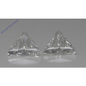 A Pair Of Trilliant Cut Natural Mined Loose Diamonds (1.85 Ct,I Color,Si1 Clarity)