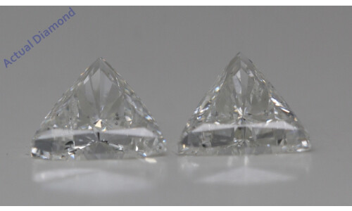 A Pair Of Trilliant Cut Natural Mined Loose Diamonds (1.85 Ct,I Color,Si1 Clarity)