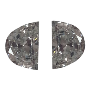 A Pair of Half Moon Cut Loose Diamonds (0.78 Ct, G-H ,SI1-SI2)  