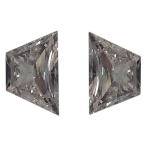 A Pair of Trapezoid Brilliant Cut Cut Loose Diamonds (0.69 Ct, I-J ,VS2-SI1)  