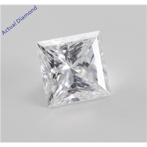 Princess Cut Loose Diamond (0.66 Ct, D, Si1(Laser Drilled)) GIA Certified