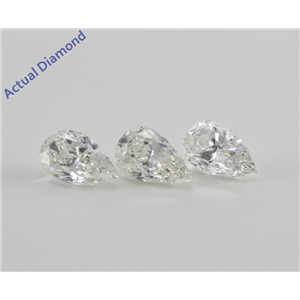 3 matching  Pear Cut Loose Diamonds (2.18 Ct, F-G, SI2-SI3)