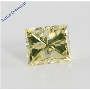 Princess Cut Loose Diamond (0.82 Ct, Natural Fancy Yellow Color, SI1 Clarity) IGL Certified