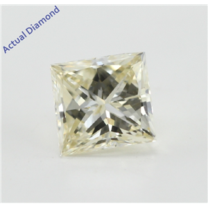 Princess Cut Loose Diamond (0.66 Ct, Natural Fancy Yellow Color, VVS2 Clarity) IGL Certified