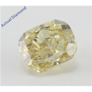 Cushion Cut Loose Diamond (1.24 Ct, Natural Fancy Yellow Color, SI1 Clarity) GIA Certified