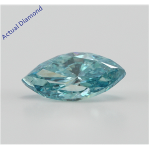 Marquise Cut Loose Diamond (1.01 Ct, Nice Blue(Color Irradiated) ,SI1(Clarity Enhanced))  