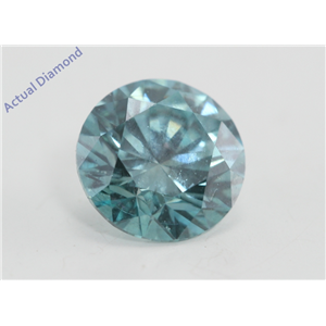 Round Cut Loose Diamond (0.76 Ct, Fancy Intense Blue(Irradiated) Color, VS1(Clarity Enhanced) Clarity) IGL