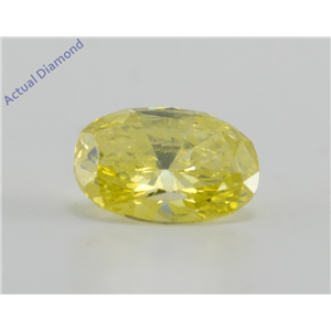 Oval Cut Loose Diamond (0.99 Ct, Fancy Intense Yellow(Irradiated) Color, VS2(Clarity Enhanced) Clarity) IGL